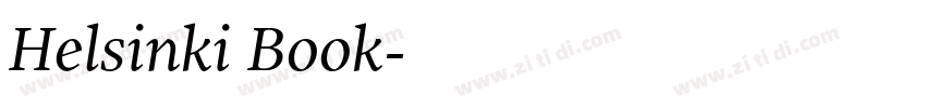 Helsinki Book字体转换
